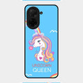 Blue Unicorn Queen Glass Phone Case For Poco C71