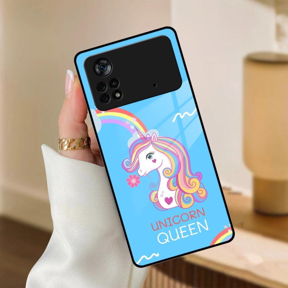 Blue Unicorn Queen Glass Phone Case For Poco - ShopOnCliQ