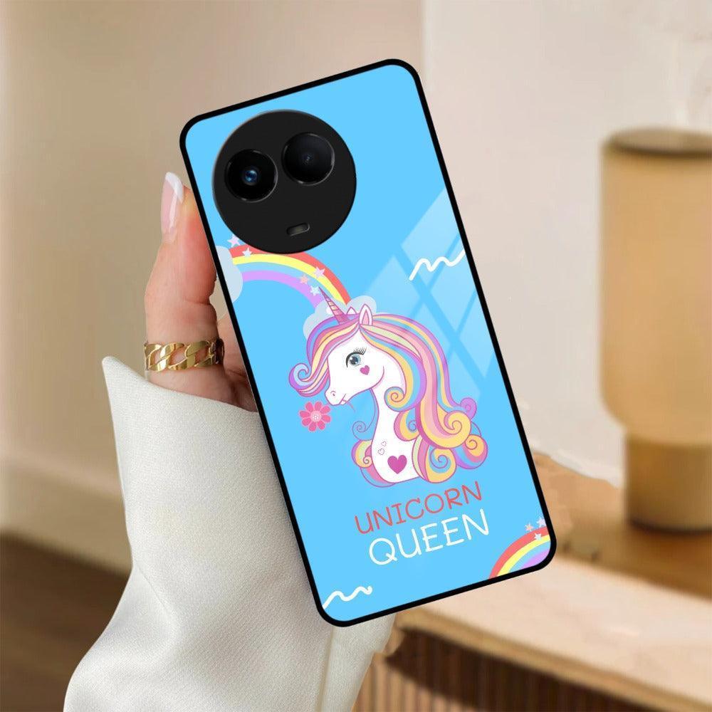 Blue Unicorn Queen Glass Phone Case For Realme/Narzo - ShopOnCliQ