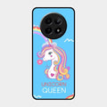 Blue Unicorn Queen Glass Phone Case For Realme 12 5G