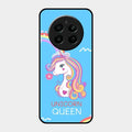 Blue Unicorn Queen Glass Phone Case For Realme 12 Plus 5G