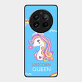 Blue Unicorn Queen Glass Phone Case For Realme 12 Pro Plus 5G