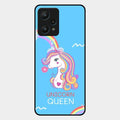 Blue Unicorn Queen Glass Phone Case For Realme 9 Pro 5G