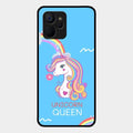 Blue Unicorn Queen Glass Phone Case For Realme 9I 5G