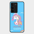 Blue Unicorn Queen Glass Phone Case For Realme C75 5G