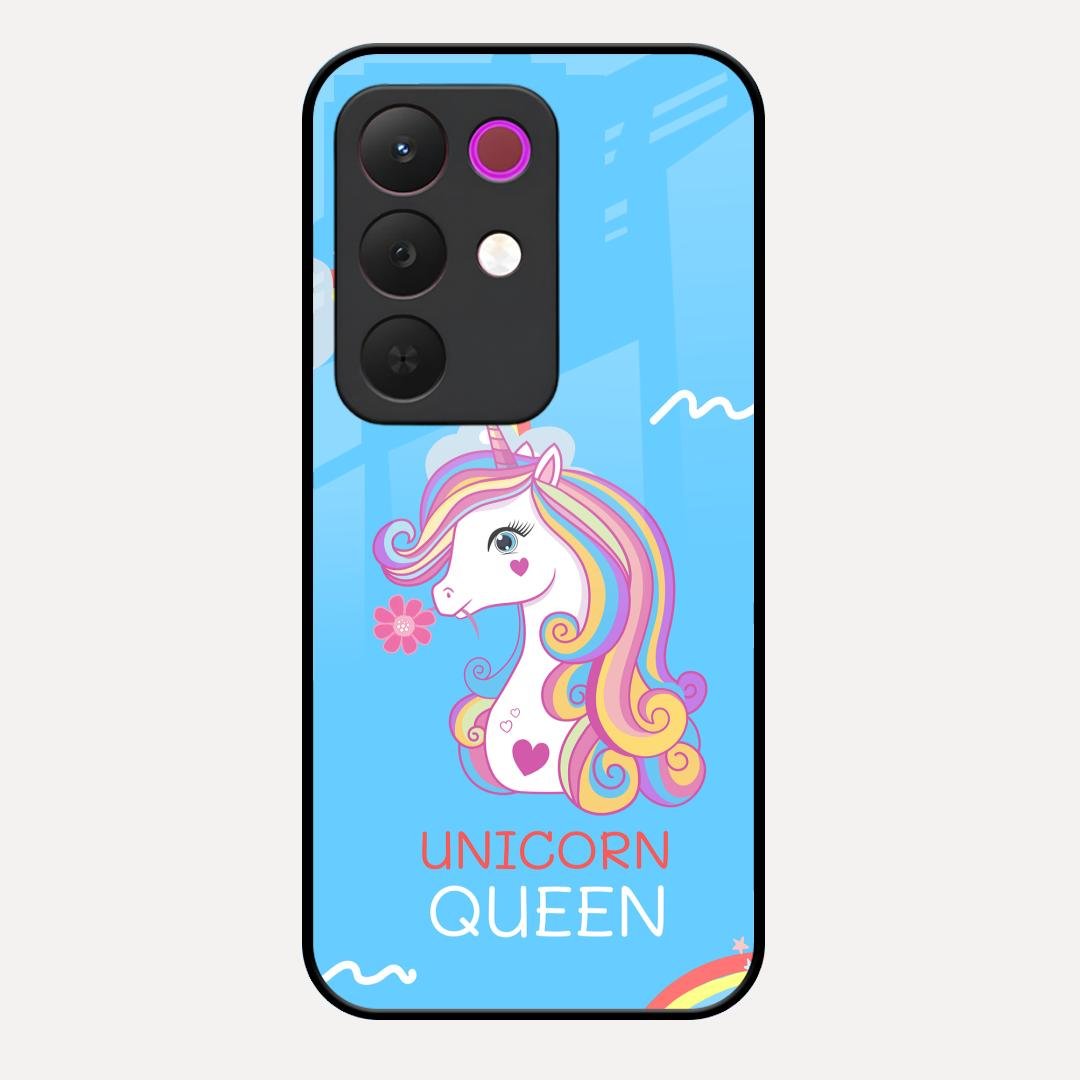 Blue Unicorn Queen Glass Phone Case For Realme C85 5G