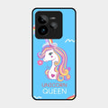 Blue Unicorn Queen Glass Phone Case For Realme Gt 7 Pro