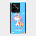 Blue Unicorn Queen Glass Phone Case For Realme Gt 7T 5G