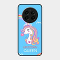 Blue Unicorn Queen Glass Phone Case For Realme Narzo 70 Pro 5G