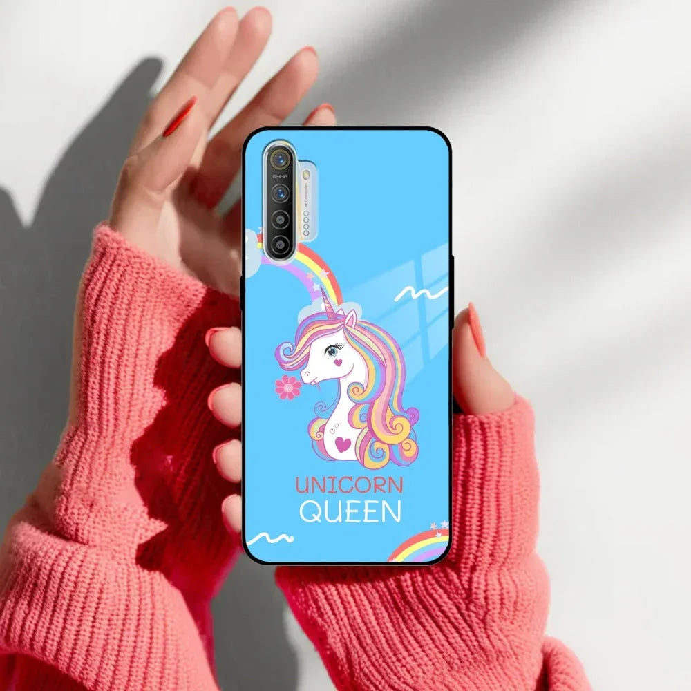 Blue Unicorn Queen Glass Phone Case For Realme/Narzo - ShopOnCliQ