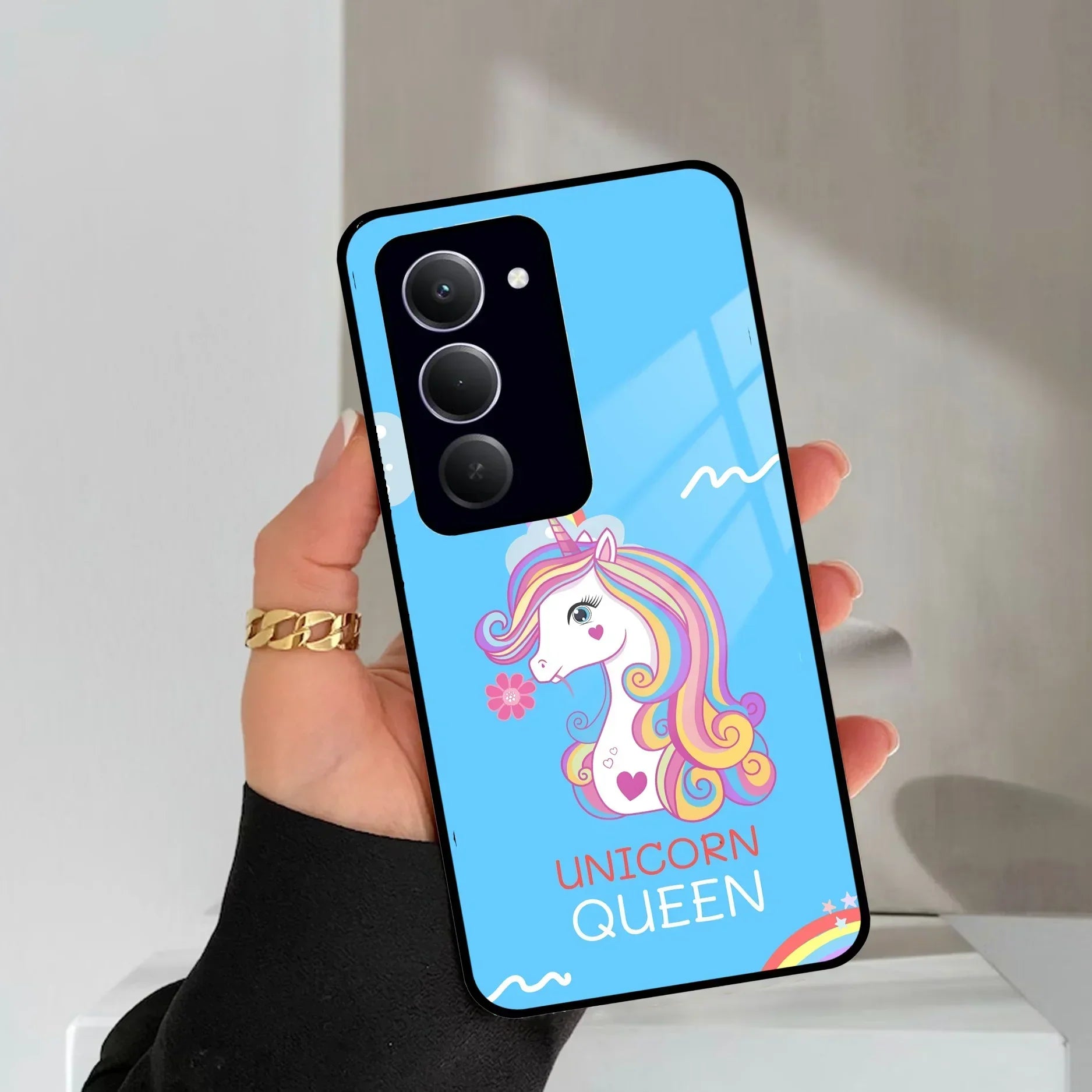Blue Unicorn Queen Glass Phone Case For Redmi/Xiaomi - ShopOnCliQ