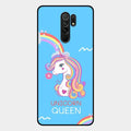 Blue Unicorn Queen Glass Phone Case For Redmi 9 Prime