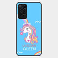 Blue Unicorn Queen Glass Phone Case For Redmi Note 11 Pro 5G