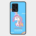 Blue Unicorn Queen Glass Phone Case For Redmi Note 12 Pro 5G