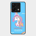 Blue Unicorn Queen Glass Phone Case For Redmi Note 13 Pro 5G