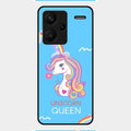 Blue Unicorn Queen Glass Phone Case For Redmi Note 13 Pro Plus 5G