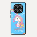 Blue Unicorn Queen Glass Phone Case For Redmi Note 15 5G