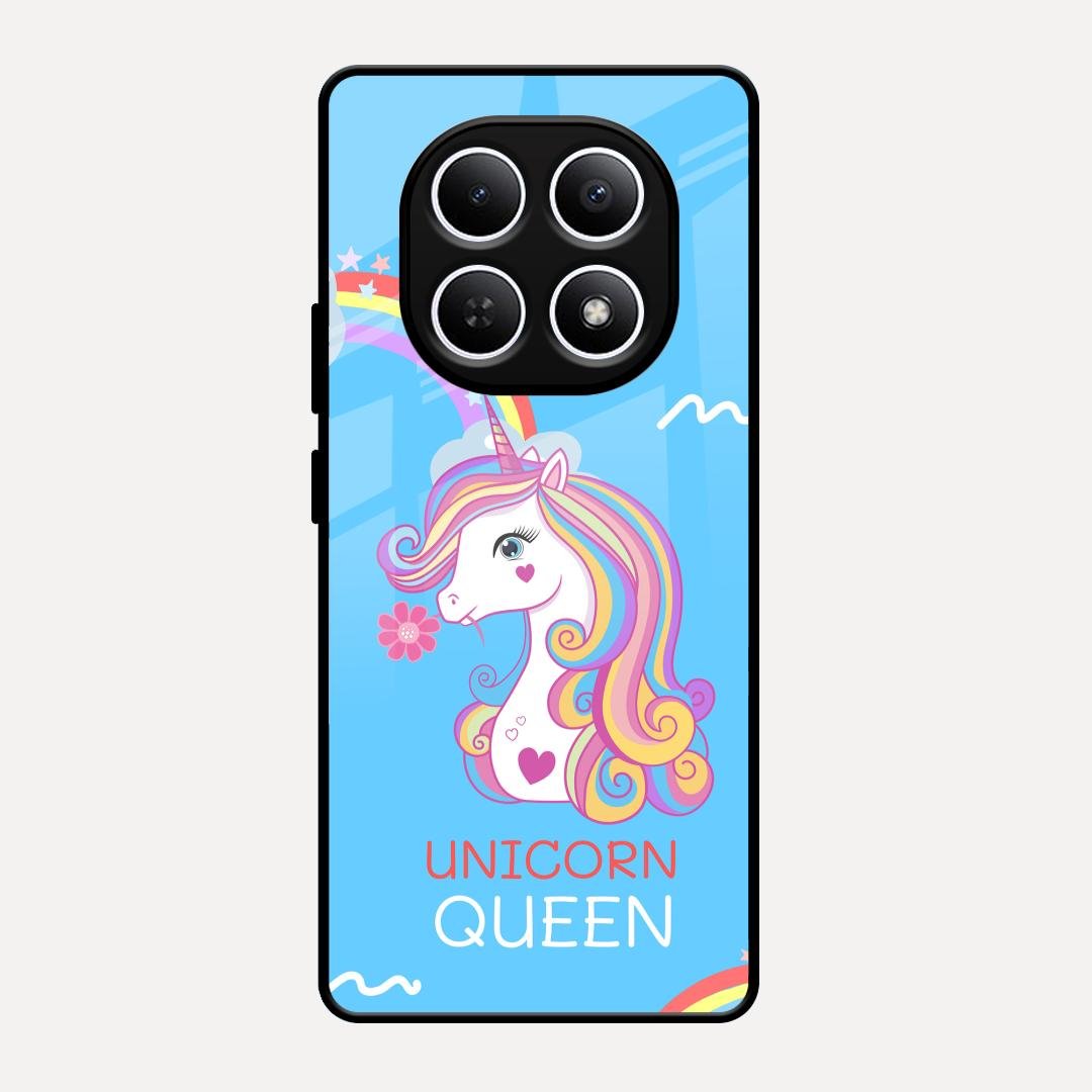 Blue Unicorn Queen Glass Phone Case For Redmi Note 15 5G
