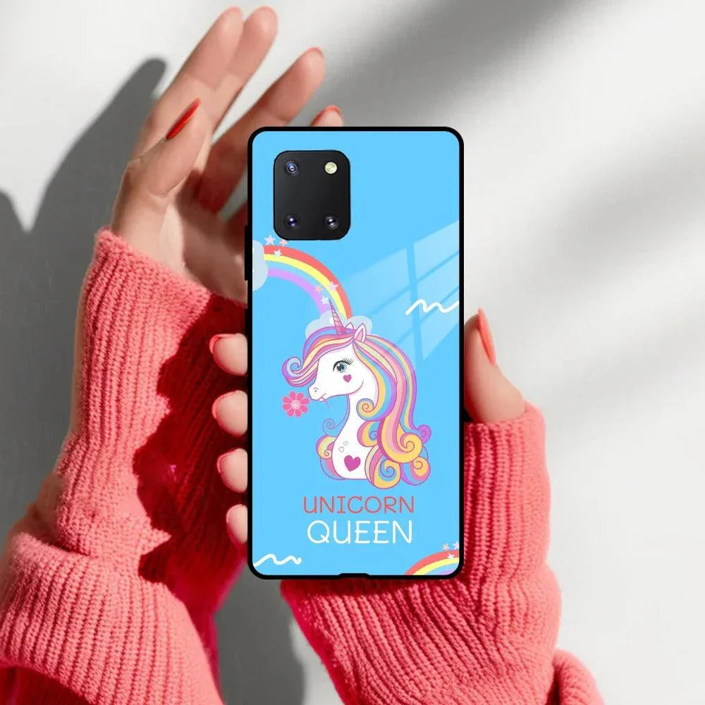 Blue Unicorn Queen Glass Phone Case For Samsung - ShopOnCliQ
