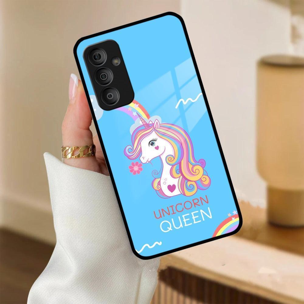 Blue Unicorn Queen Glass Phone Case For Samsung - ShopOnCliQ