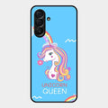 Blue Unicorn Queen Glass Phone Case For Samsung Galaxy A56 5G
