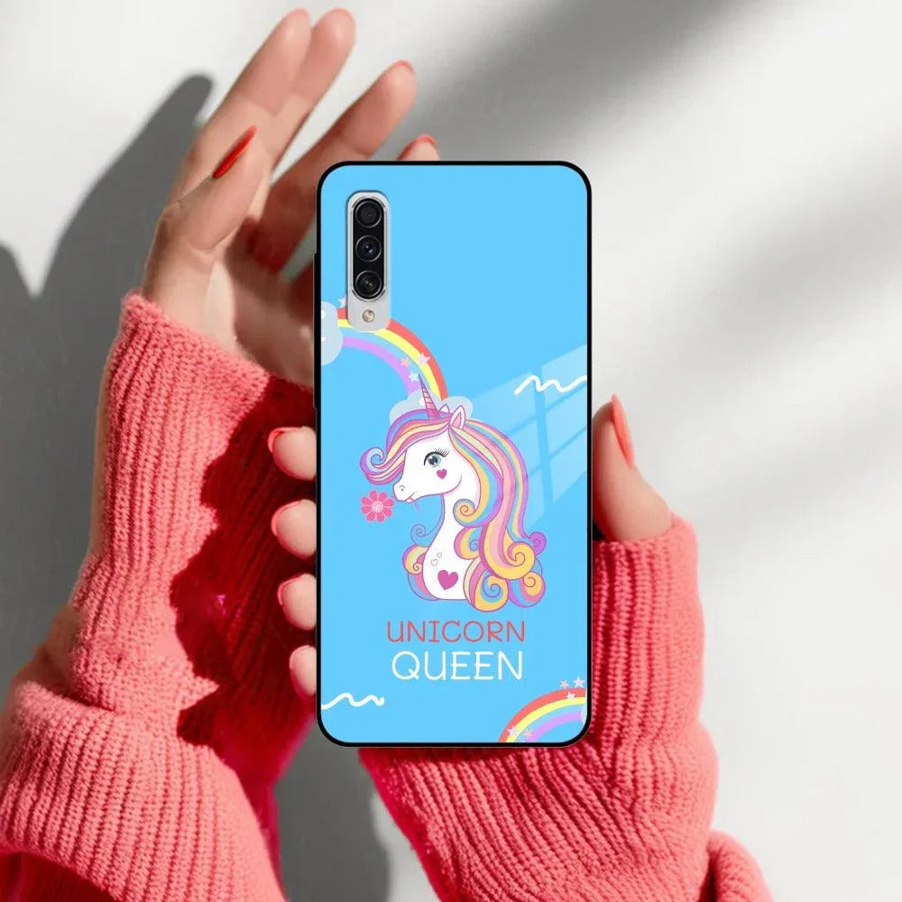 Blue Unicorn Queen Glass Phone Case For Samsung - ShopOnCliQ