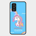 Blue Unicorn Queen Glass Phone Case For Samsung Galaxy F23 5G