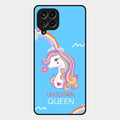 Blue Unicorn Queen Glass Phone Case For Samsung Galaxy M53 5G