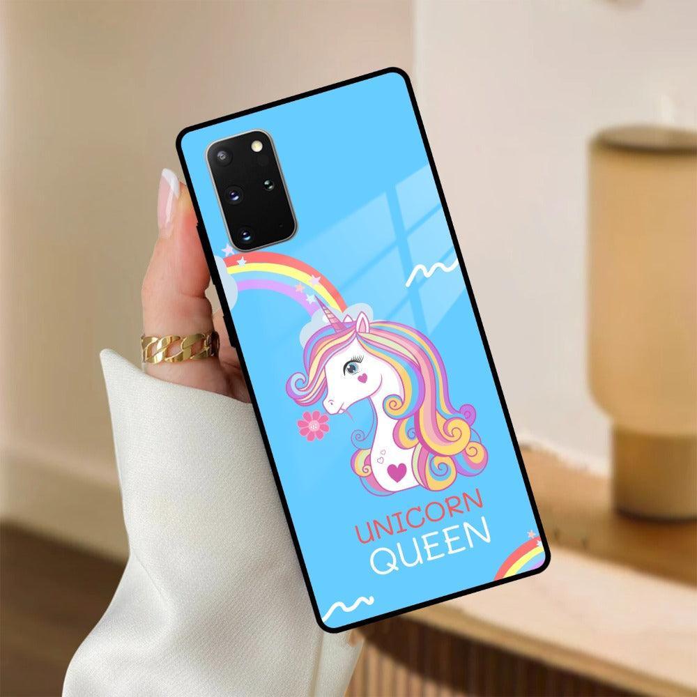 Blue Unicorn Queen Glass Phone Case For Samsung - ShopOnCliQ