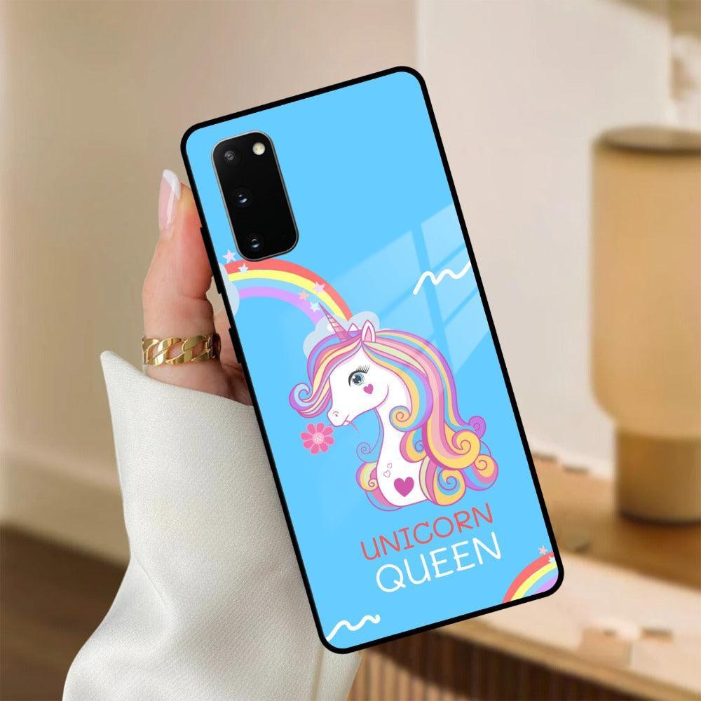 Blue Unicorn Queen Glass Phone Case For Samsung - ShopOnCliQ