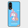 Blue Unicorn Queen Glass Phone Case For Samsung Galaxy S25 Edge 5G