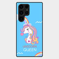 Blue Unicorn Queen Glass Phone Case For Samsung Galaxy S25 Ultra 5G