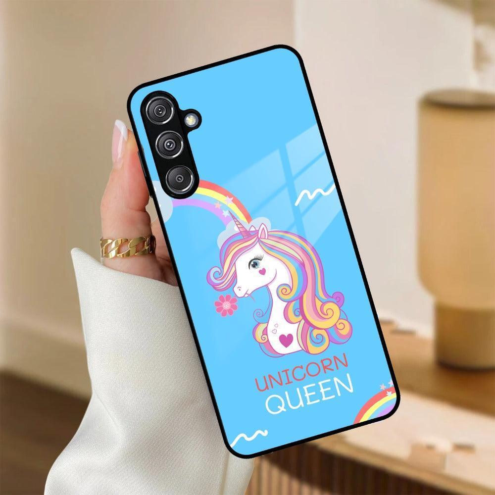 Blue Unicorn Queen Glass Phone Case For Samsung - ShopOnCliQ