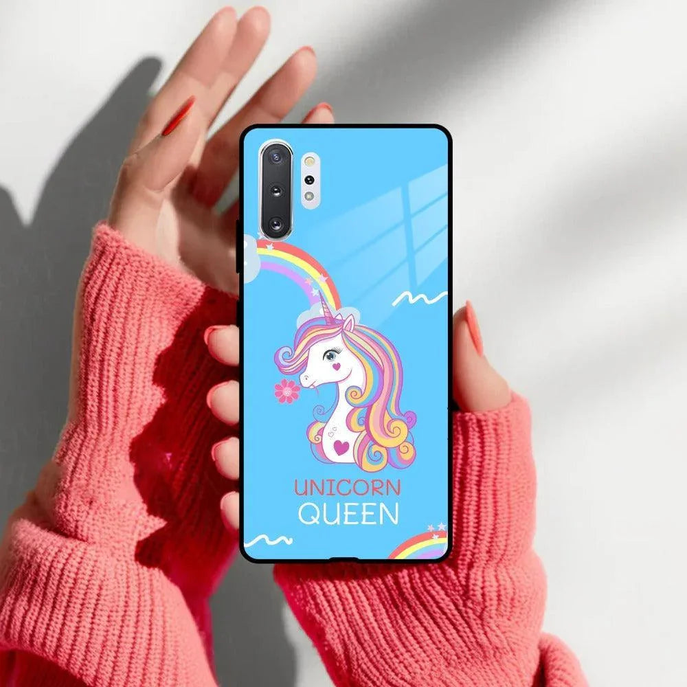 Blue Unicorn Queen Glass Phone Case For Samsung - ShopOnCliQ