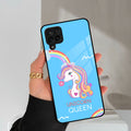 Blue Unicorn Queen Glass Phone Case For Samsung Galaxy A42 5G