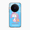 Blue Unicorn Queen Glass Phone Case For Vivo X300 5G