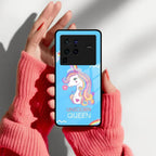 Blue Unicorn Queen Glass Phone Case For iQOO - ShopOnCliQ