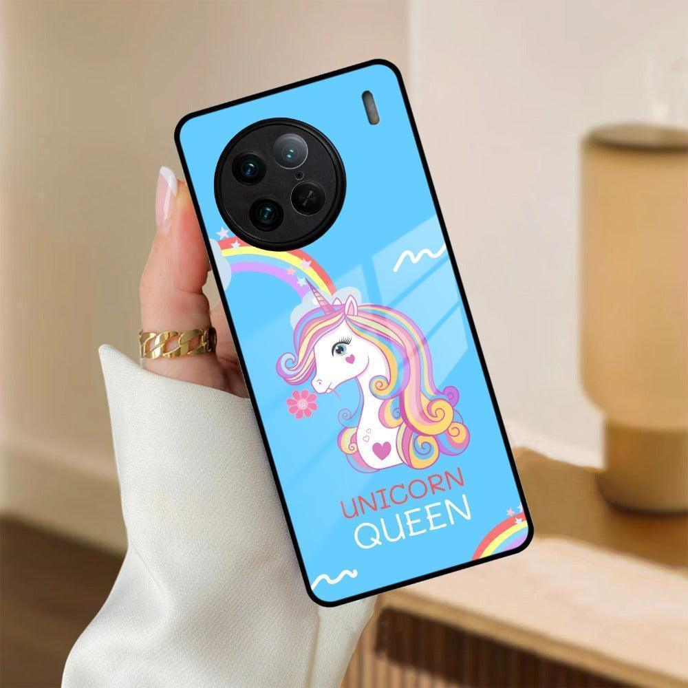 Blue Unicorn Queen Glass Phone Case For Vivo - ShopOnCliQ