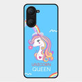 Blue Unicorn Queen Glass Phone Case For Vivo Y18E