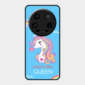 Blue Unicorn Queen Glass Phone Case For Xiaomi 14 Ultra