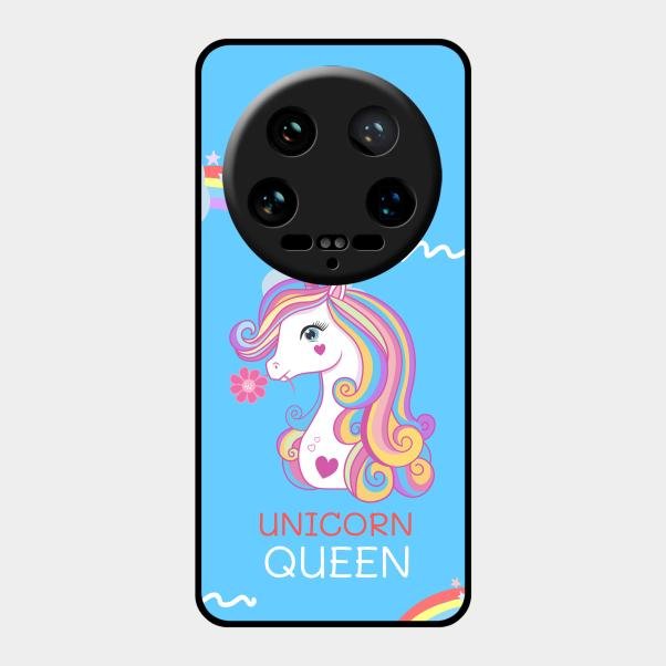 Blue Unicorn Queen Glass Phone Case For Xiaomi 14 Ultra