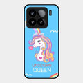 Blue Unicorn Queen Glass Phone Case For Xiaomi 15 5G