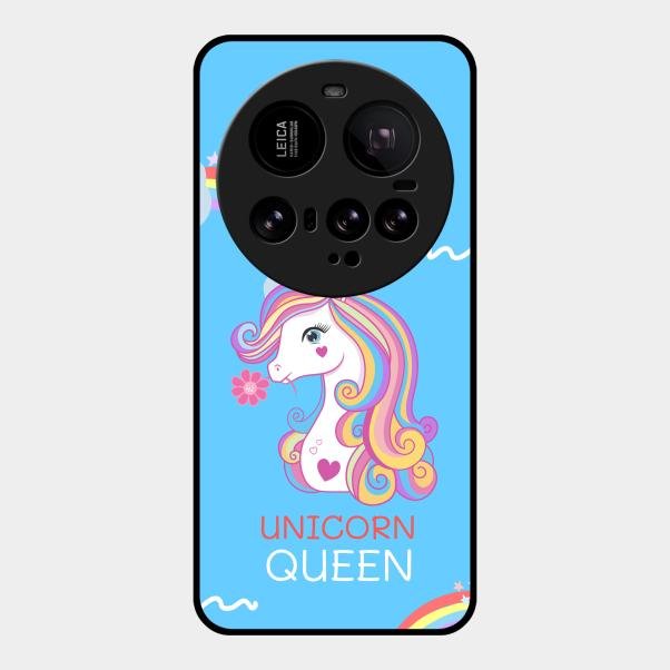 Blue Unicorn Queen Glass Phone Case For Xiaomi 15 Ultra 5G