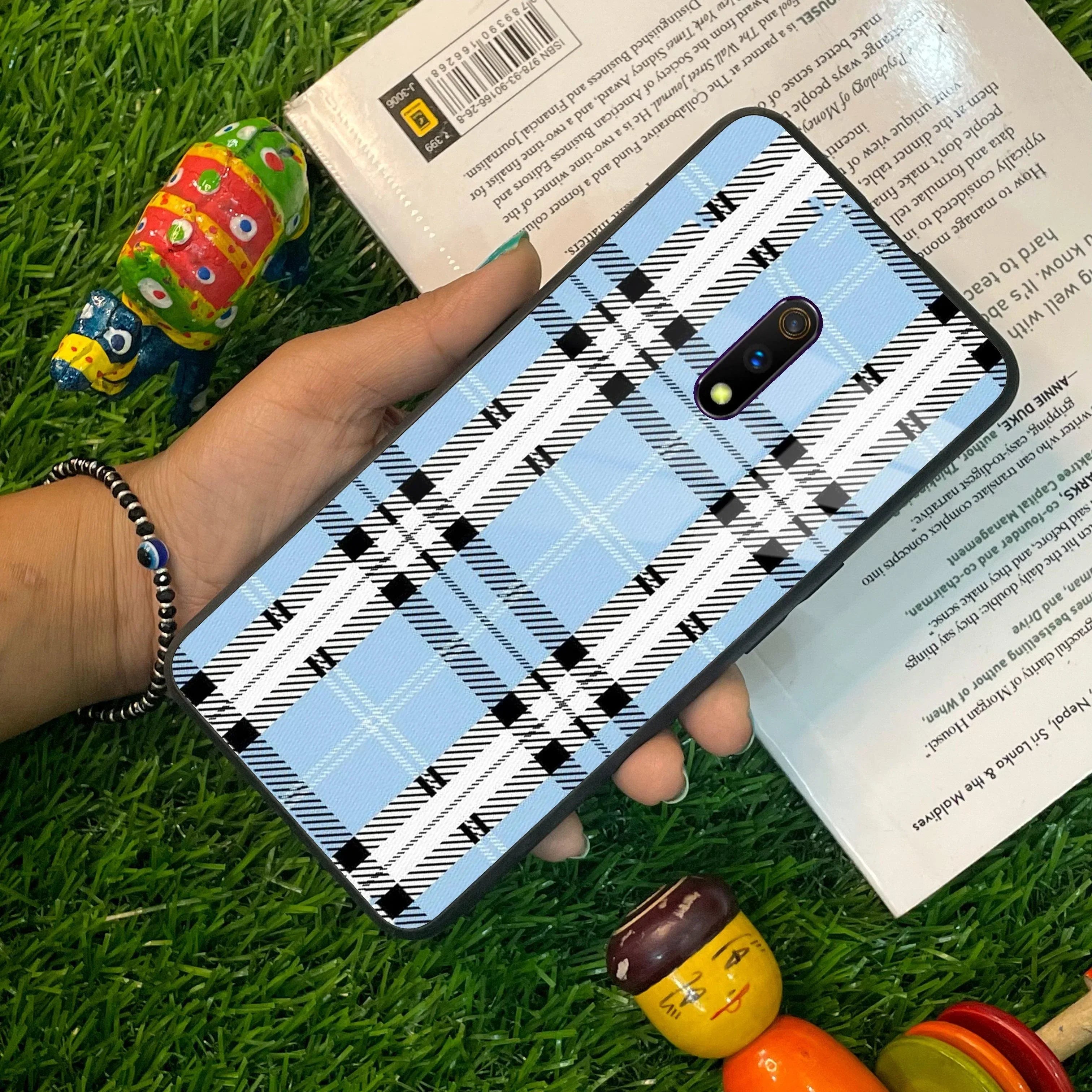 Check Glass Phone Case And Cover For Realme/Narzo - ShopOnCliQ