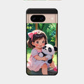 Blush & Panda Glass Case Cover For Google Pixel 8 5G