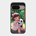Blush & Panda Glass Case Cover For Google Pixel 9 5G