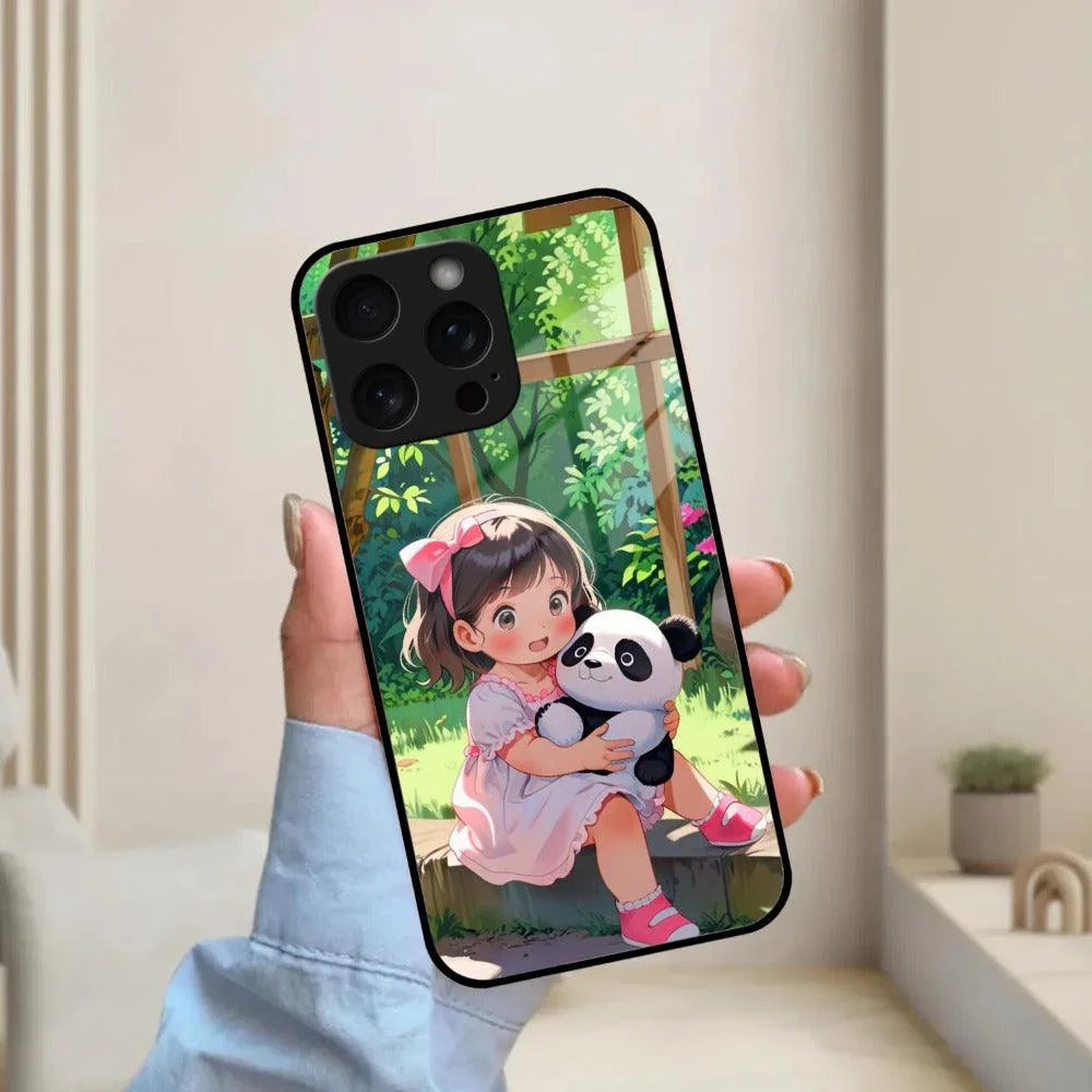 Blush & Panda Glass Case Cover For iPhone - ShopOnCliQ