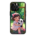 Blush & Panda Glass Case Cover For iPhone 13 Pro