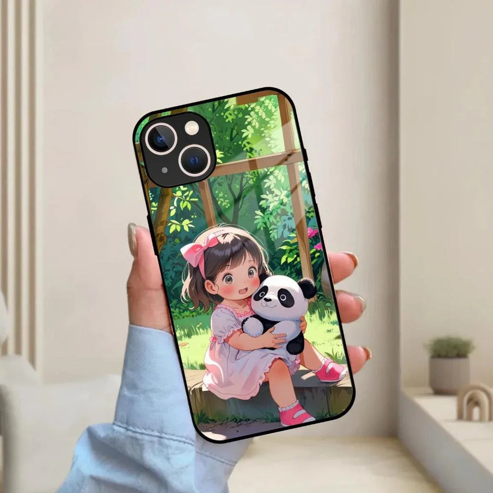 Blush & Panda Glass Case Cover For iPhone - ShopOnCliQ