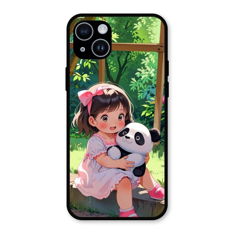 Blush & Panda Glass Case Cover For iPhone 14